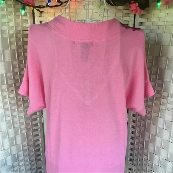 Vtg HSN Roam New York Pink Floral Top Size M Vintage New - Picture 5 of 9